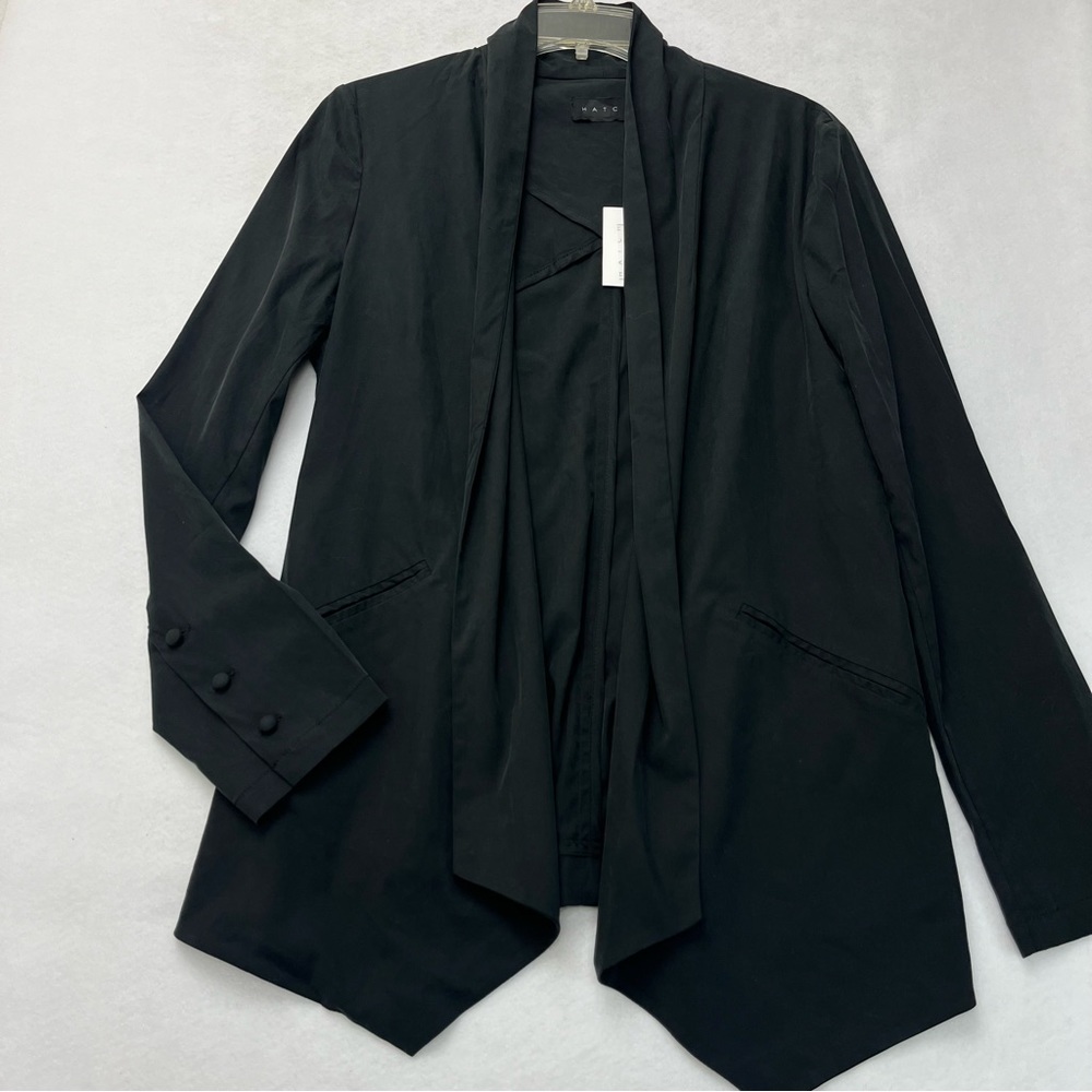Hatch Maternity The Blazer Twill Cardigan Size 2 NWT $268 Black
